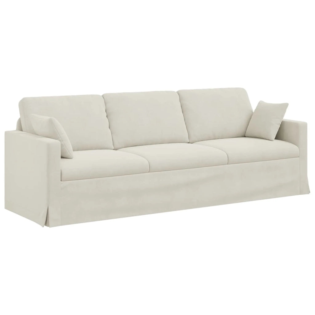 Divano Crema 228 x 78 x 80 cm Velluto 42024447