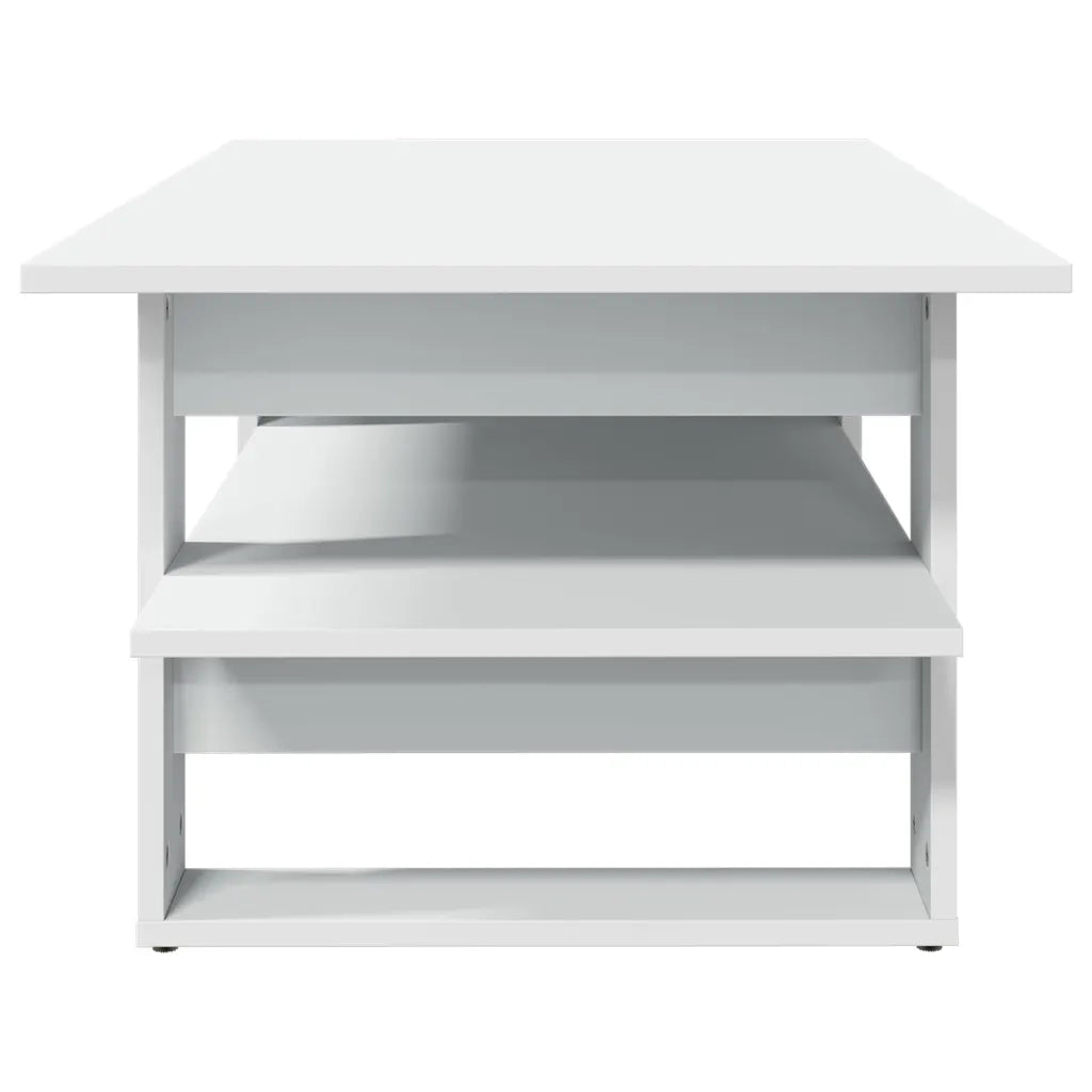 Tavolino da Salotto Bianco 102x55x42 cm in Legno Multistrato 823261