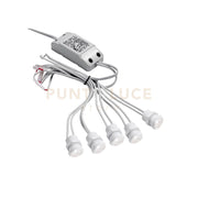 GFA921C- MODULO DA 5 FARETTI LED 3000K 750LM 5X1W D.2CM DA INCASSO BIANCO