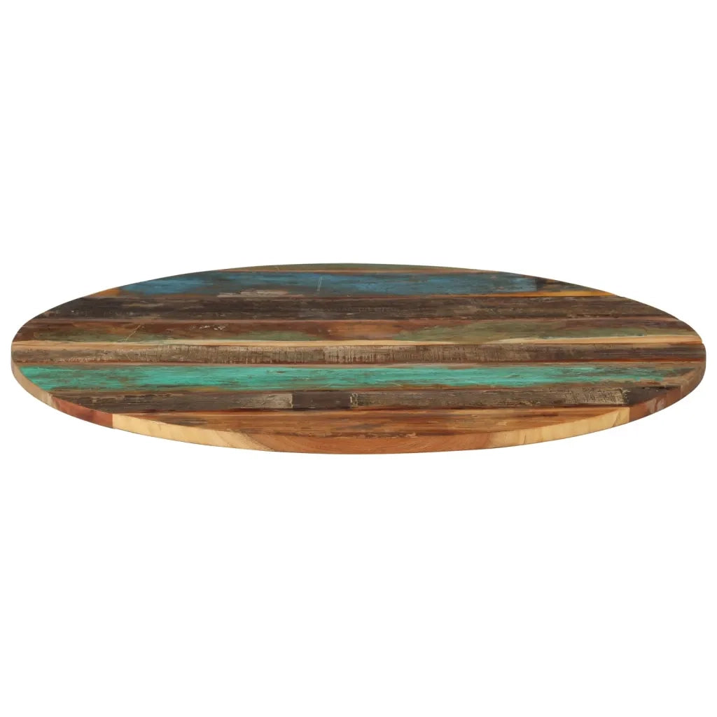 Piano Tavolo | Superficie Tavolo | Piano Scrivania Rotondo 80 cm 15-16 mm in Legno di Recupero