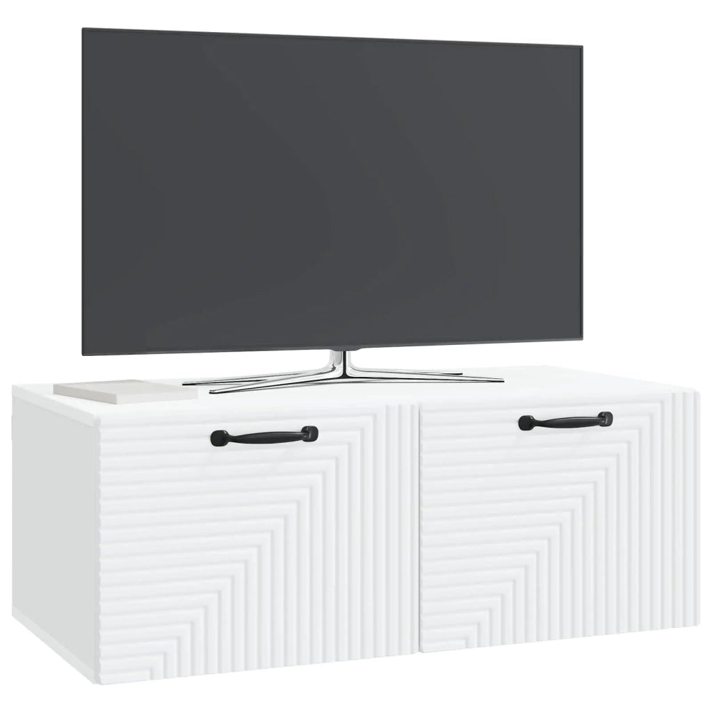Mobile Porta TV da Muro Bianco 78,5 x 41 x 30 cm 898685