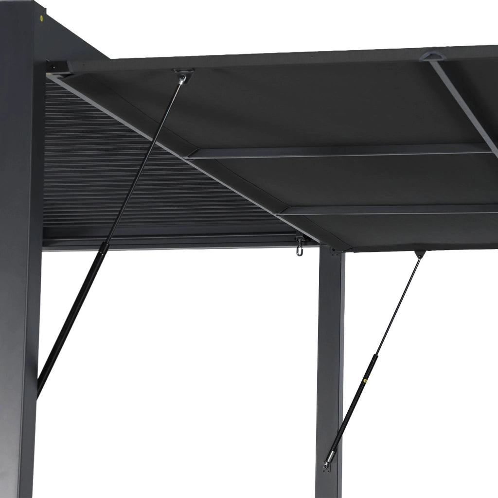 Tenda 4m in alluminio e textilene per pergola bioclimatica, antracite