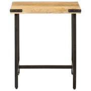 Tavolino-Tavolino da soggiorno-Tavolo 45x45x50cm in Legno Massello di Mango e Ferro