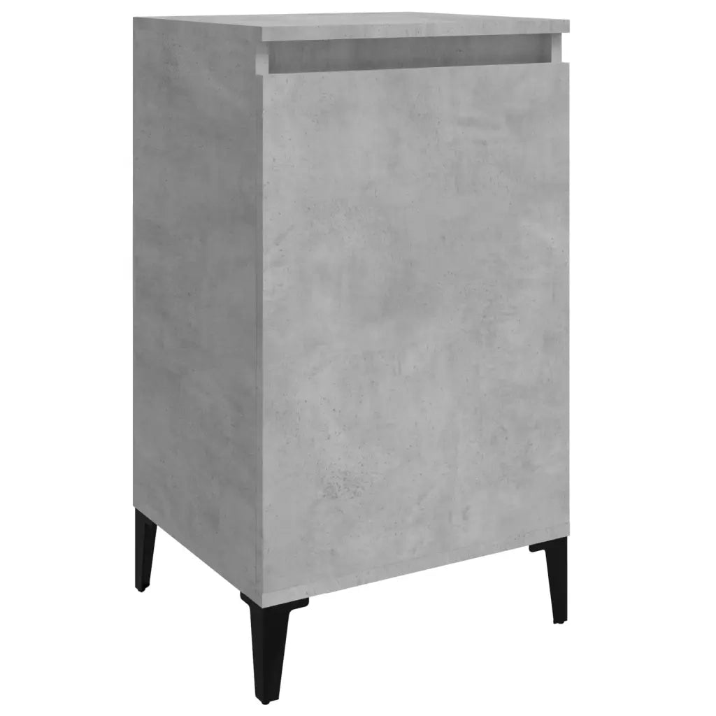 Comodino Grigio Cemento 40x35x70 cm in Legno Multistrato 819652