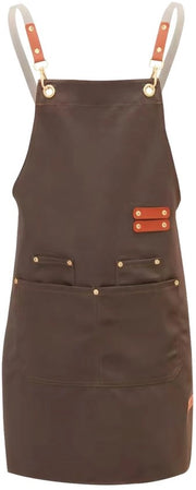 Schort unisex per lavoratori, 4 tasche, criniera incrociata, impermeabile