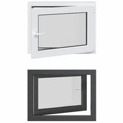 Finestra per Soffitta RISOR 80 x 60 cm PVC e Vetro Antracite CFW3587041