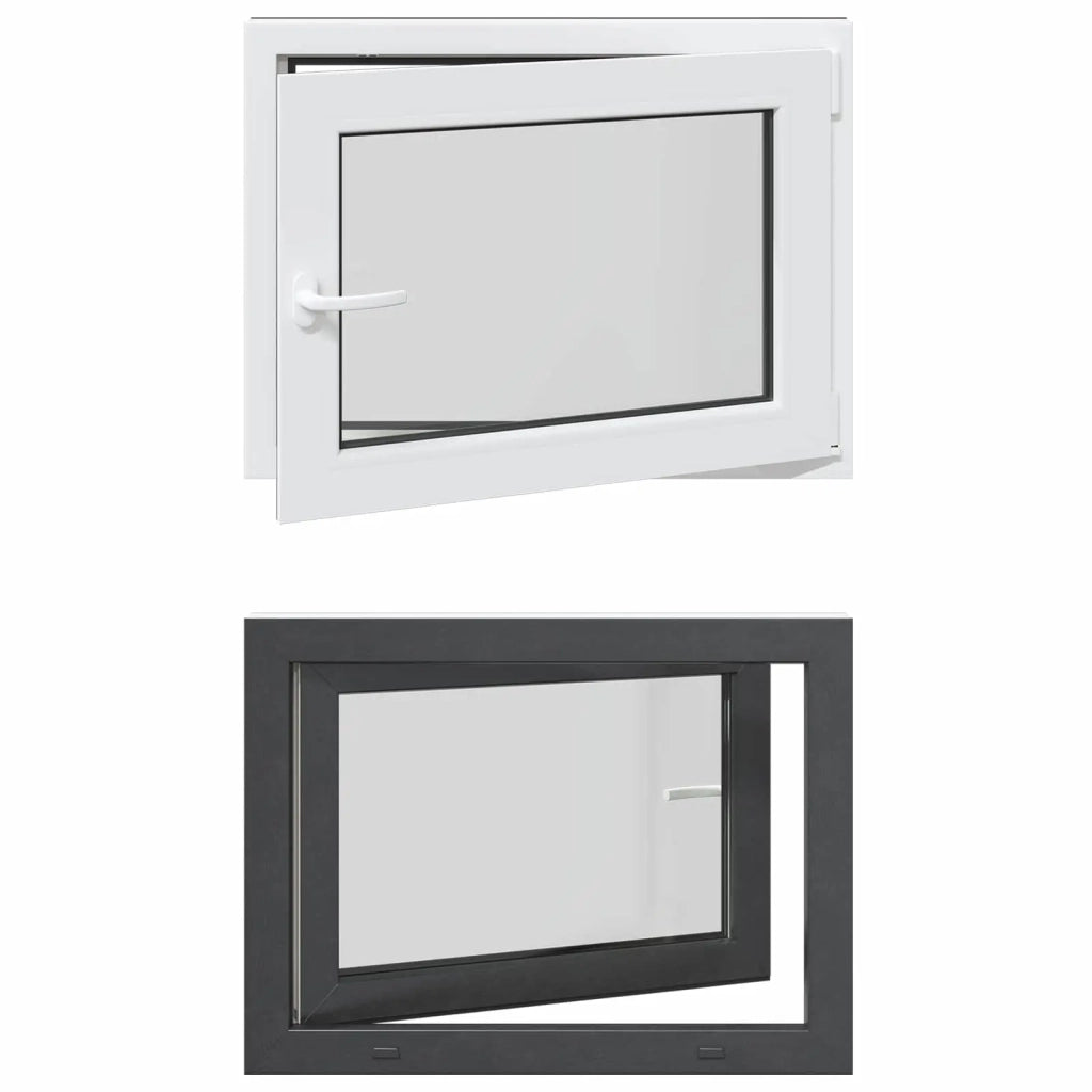 Finestra per Soffitta RISOR 80 x 60 cm PVC e Vetro Antracite CFW3587041
