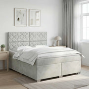 Letto box spring con materasso Grigio Chiaro 140 x 200 cm 3453662