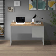 WHOUS Scrivania Easy 1 anta e 1 cassetto acero e bianco opaco 110x50x75 cm