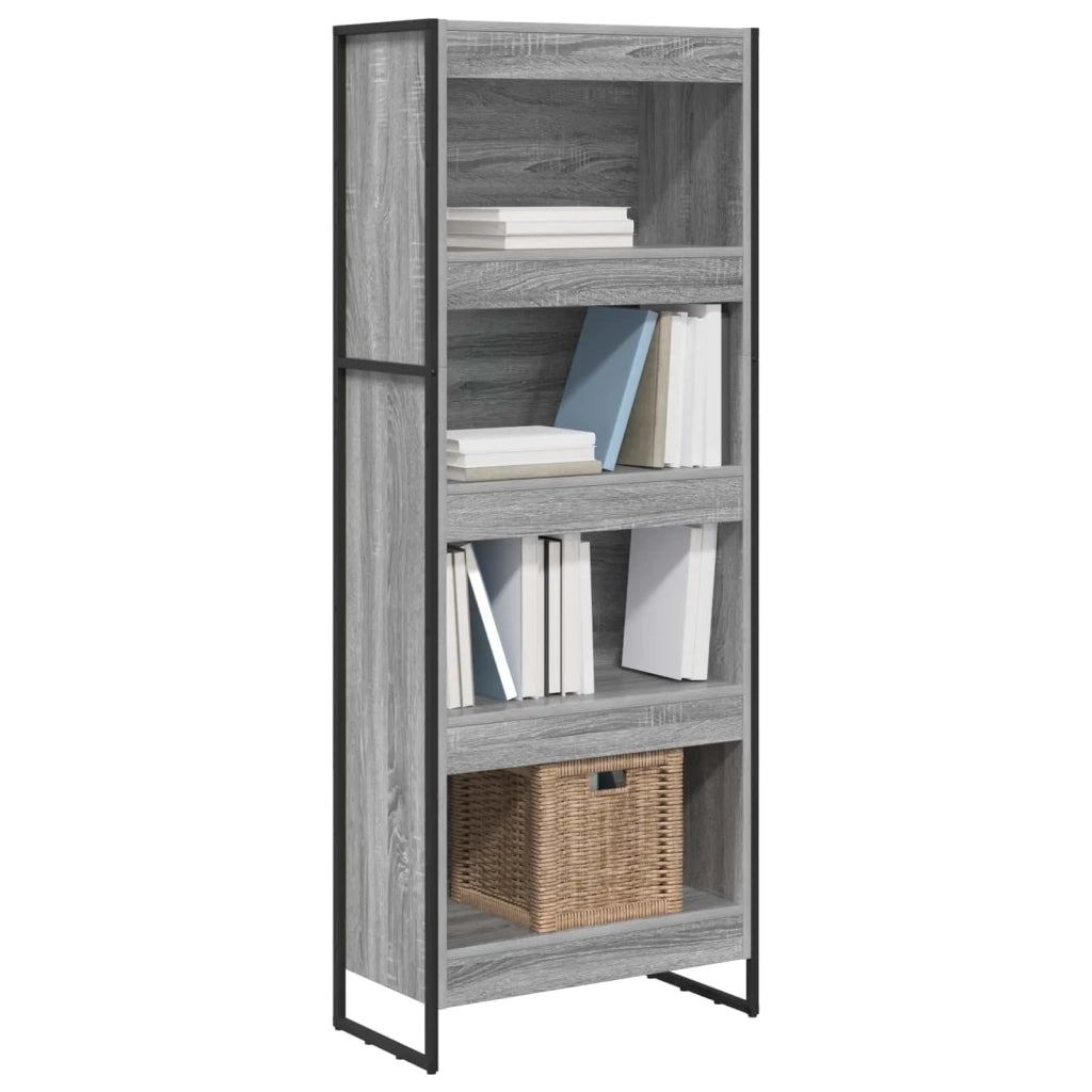 Armadio per Libri Grigio Sonoma 60 x 30 x 155 cm