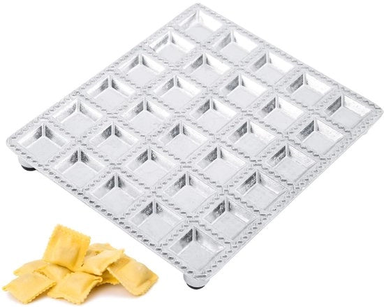Ravioli a forma di 30 fori - Mini quadrato - Utensili da cucina - Lega di alluminio - Duraturo - Design elegante - Forma a pallina