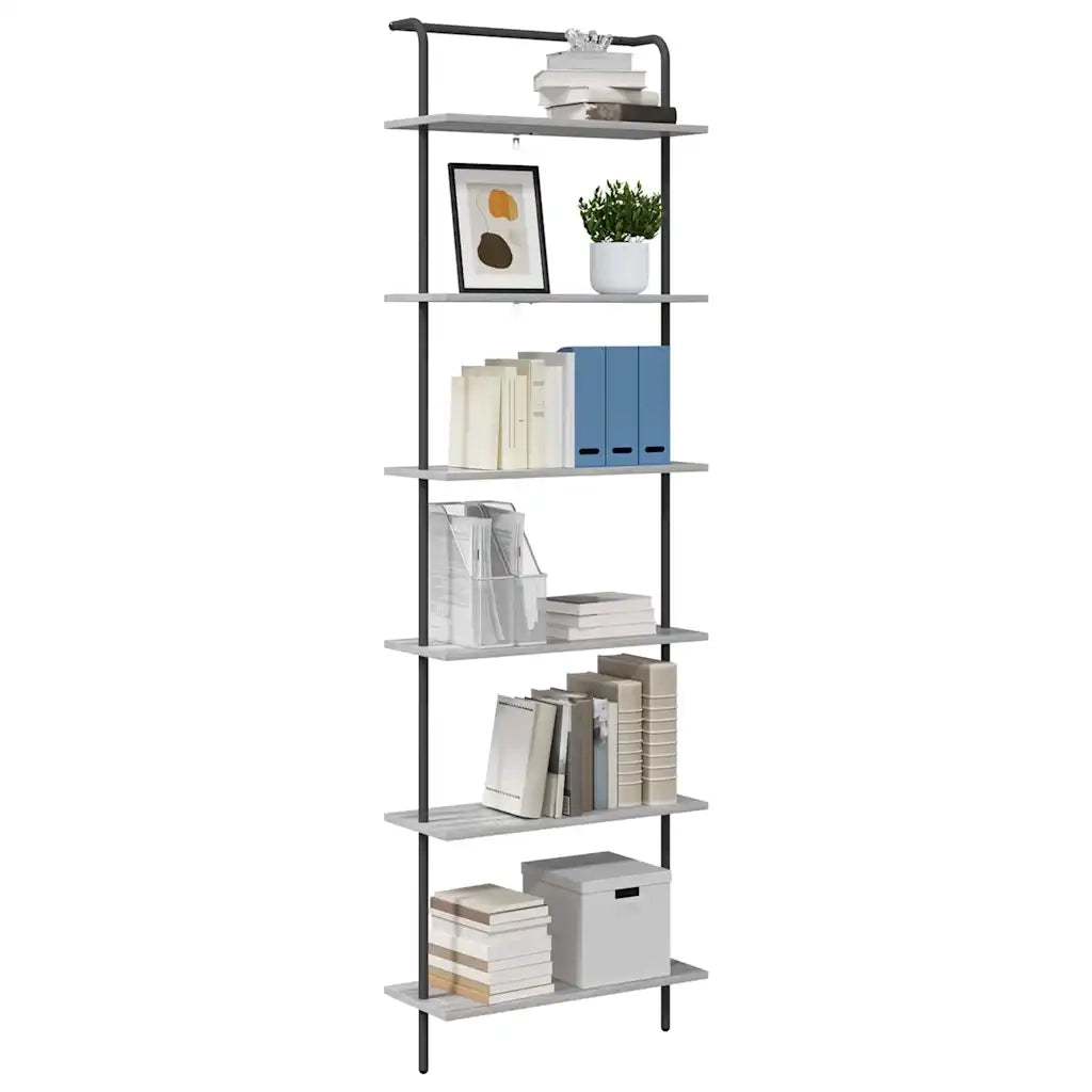 Libreria Grigio Sonoma 60 x 24 x 203 cm Legno multistrato