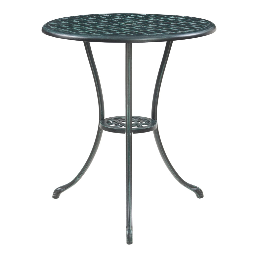 Set da bistrot da giardino grigio scuro con patina verde 03_0011360