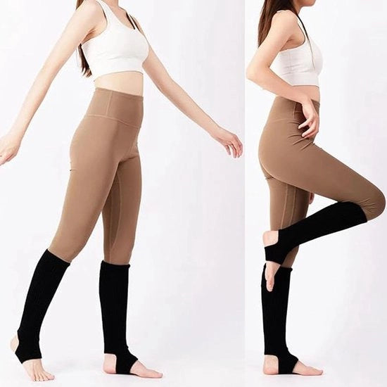 Calzamaglie per yoga adesivi per pavimento - maniche a balletto - calzamaglie a compressione acriliche - stile e comodità per donne