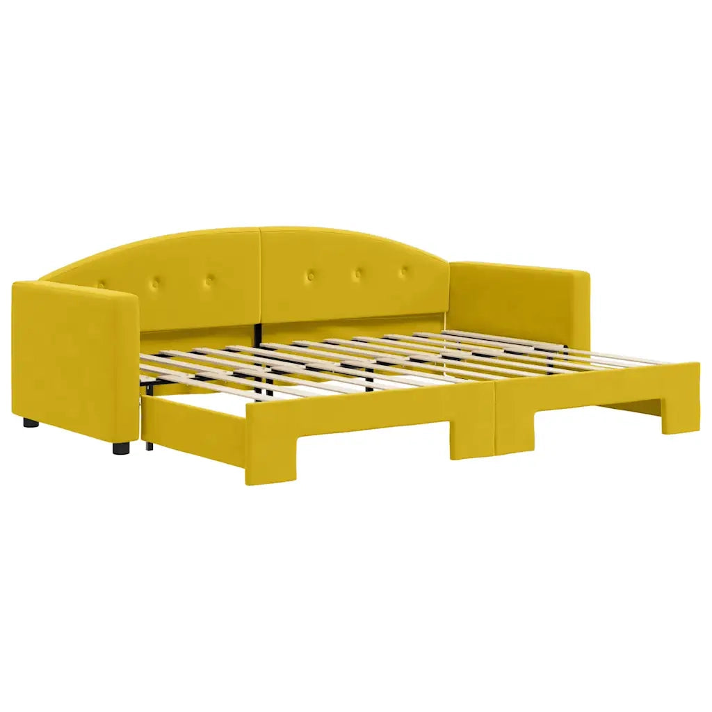 vidaXL Divano Letto con Letto Estraibile Giallo 80x200 cm in Velluto