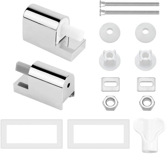 Sostegni per toilette in ABS, 2 pezzi, chiusura morbida per sostegni toilette, sostegni toilette automatici che si abbassano, per l'installazione di parti di toilette fissa