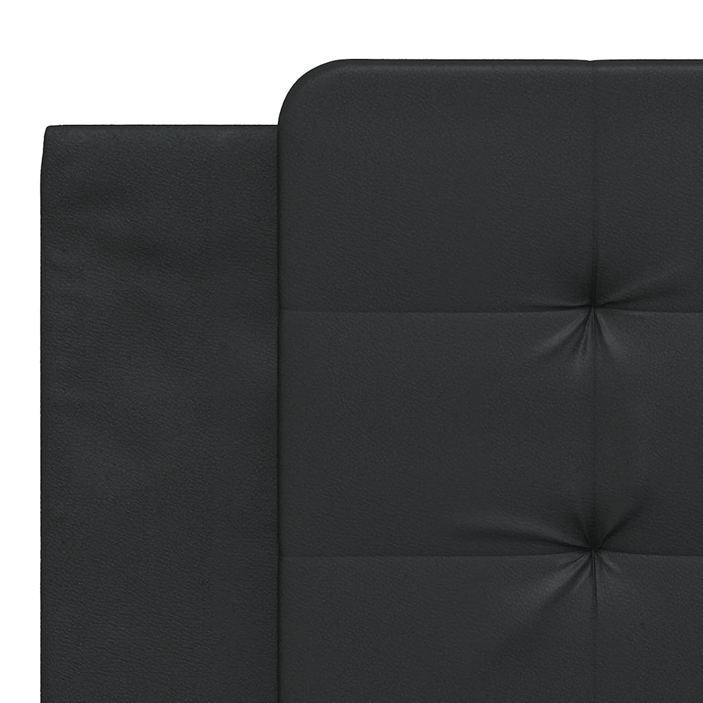 Letto matrimoniale | Letto per adulti | Giroletto senza Materasso Zadar Nero 180x200 cm in Similpelle