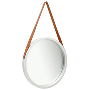 Specchio da Parete con Cinghia 50 cm Argento 320366