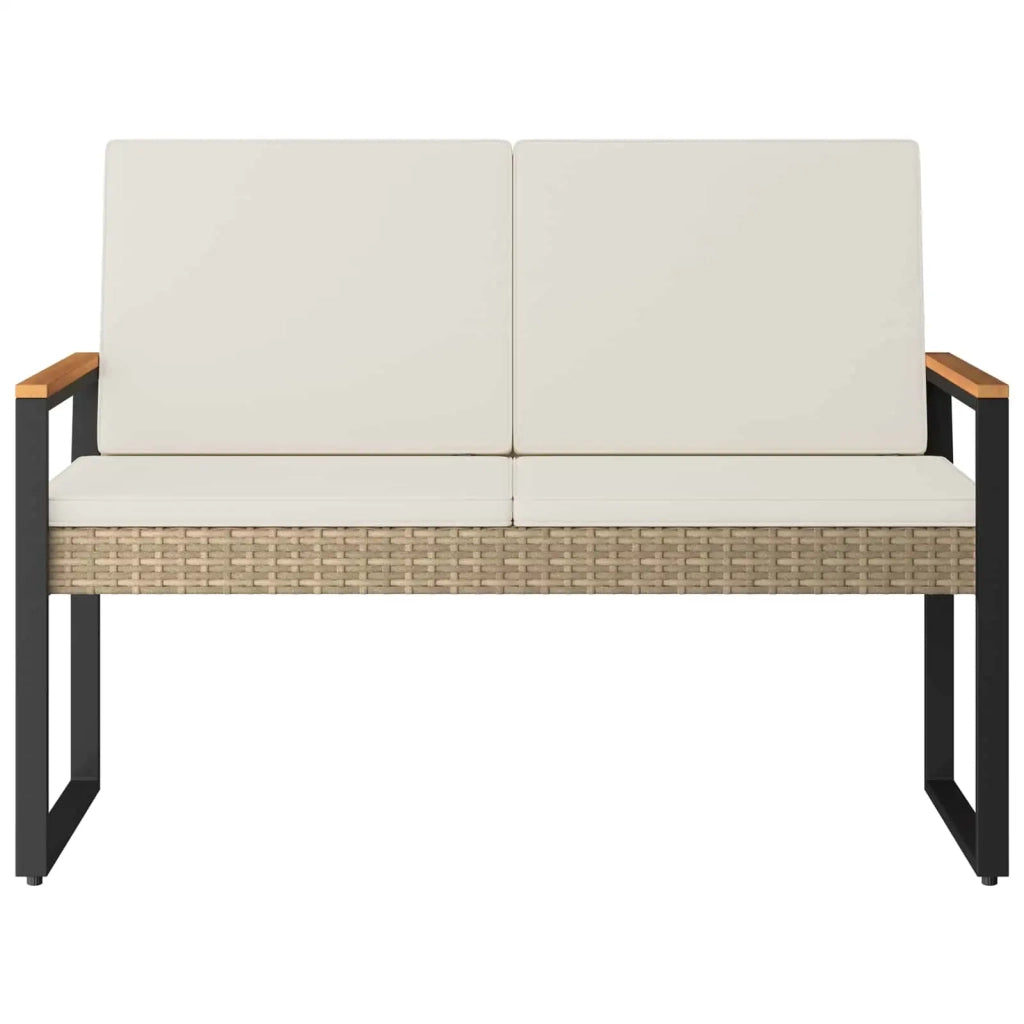 Panchina da esterno Beige e Bianco Crema 107 x 61 x 80 cm