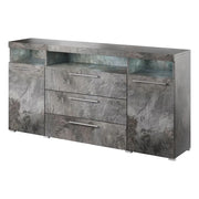 Buffet 180cm per soggiorno colore grigio effetto ardesia collezione BOMBAY