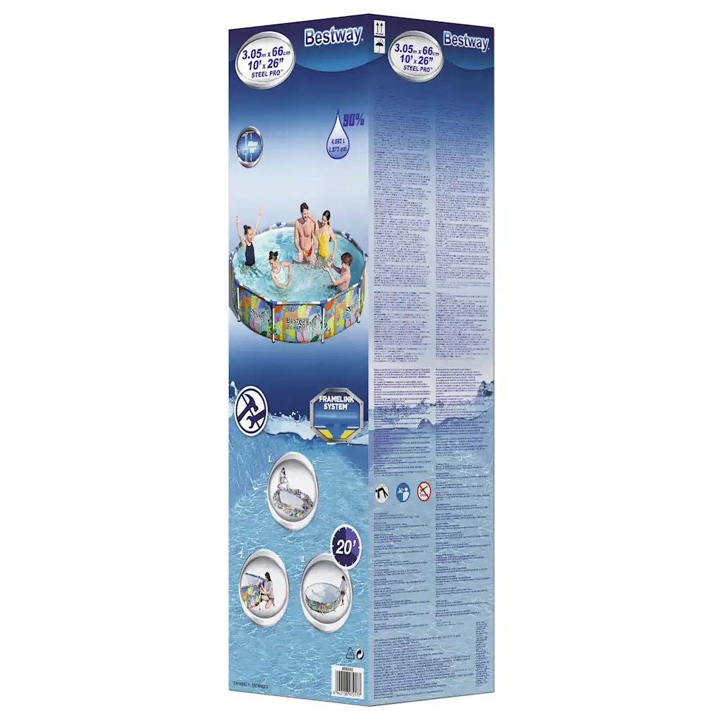 Bestway Piscina con Telaio Steel Pro 305x66 cm 92064