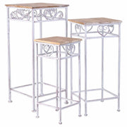 Set portavasi per fiori 3 pezzi beige, 32x32x71h cm