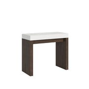 Consolle Allungabile 90-300x40x77 cm in Nobilitato Bianco e Noce