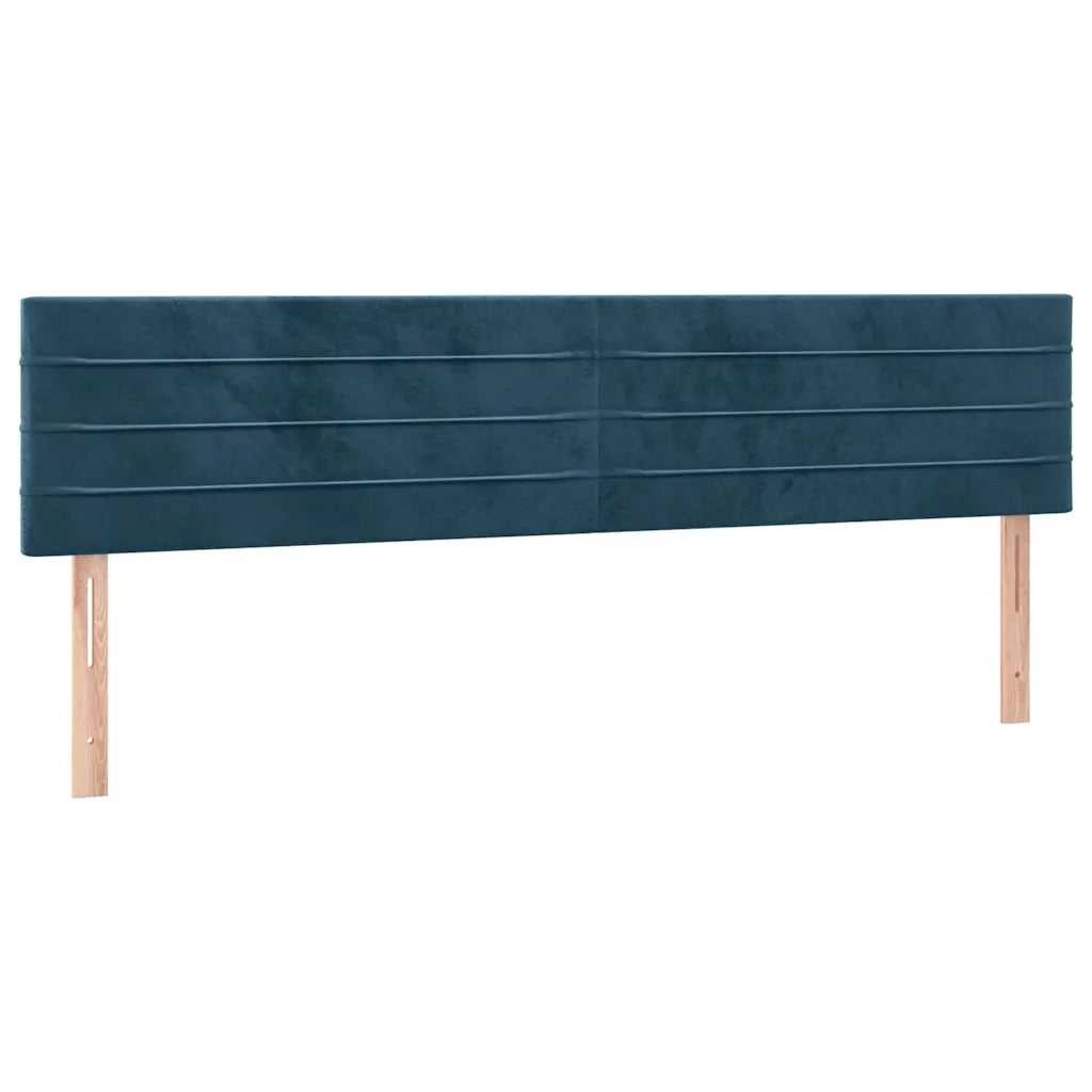 Letto a Molle con Materasso e LED Blu Scuro 200x200 cm 3134487