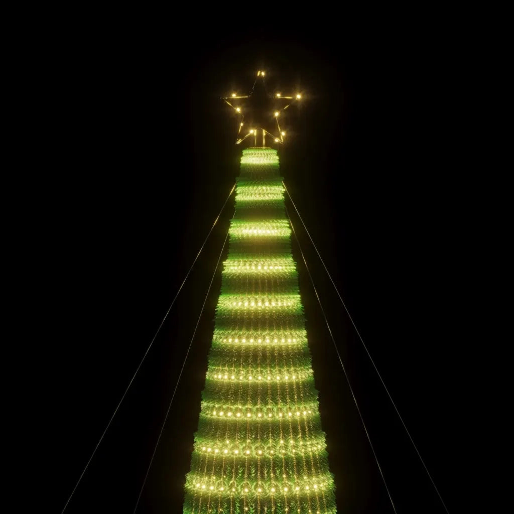 Albero di Natale a LED 1544 LED Bianco Caldo 500 cm 358072