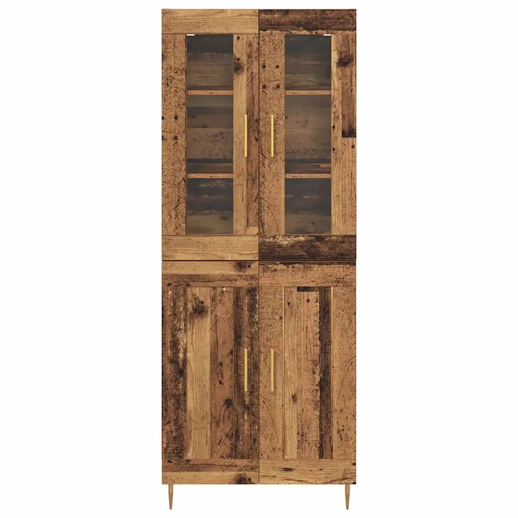 Credenza 2 pcs Legno vecchio Legno multistrato