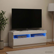 Mobile TV LED Bianco Lucido Legno ingegnerizzato 897429