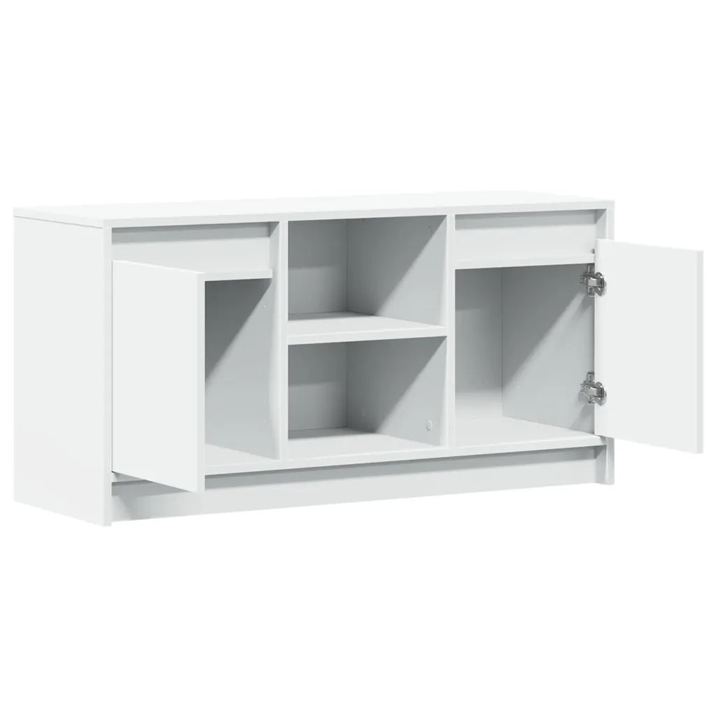 Mobile Porta TV con LED Bianco 100x34x50 cm in Truciolato 852187
