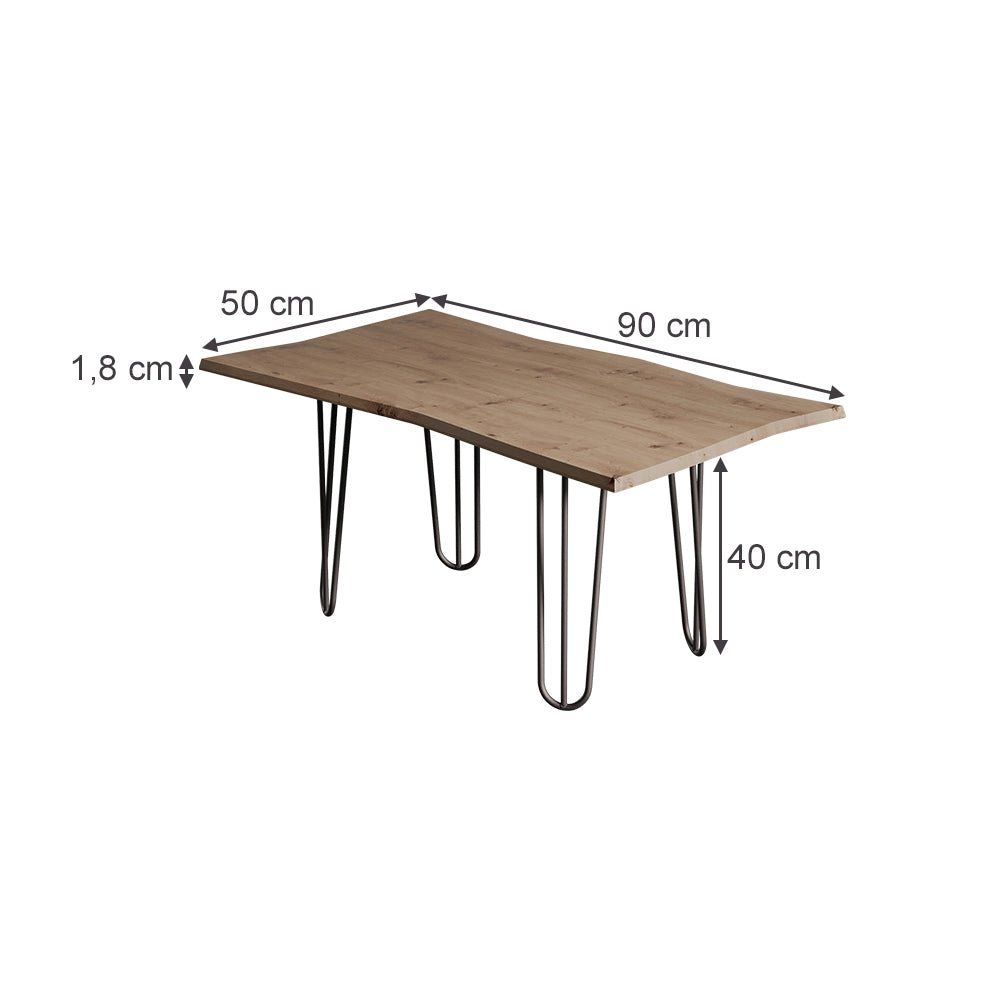 Vicco Tavolino da caffè Artigiano 90 x 50 cm