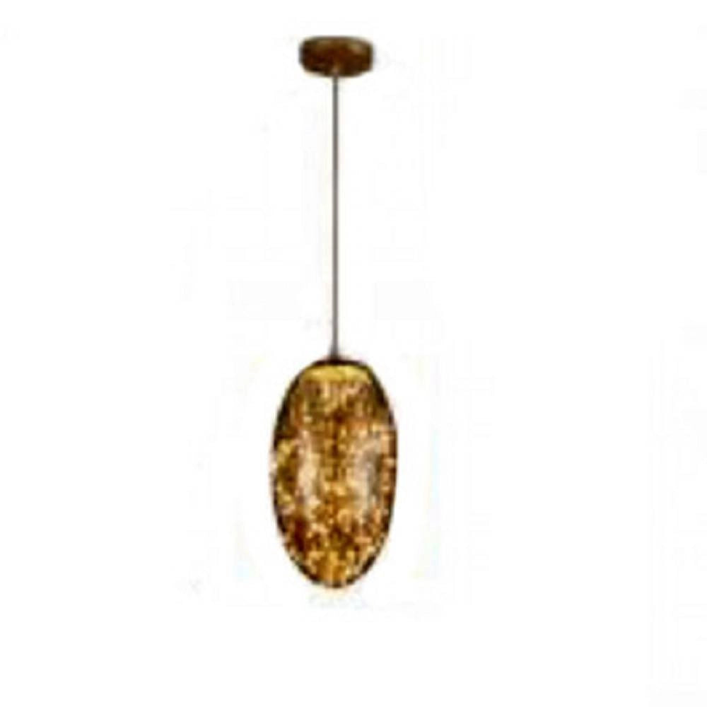 Trade Shop - Lampadario In Vetro A Led Ovale Effetto Cielo Stellato 12w Luce Fredda Calda A46 -
