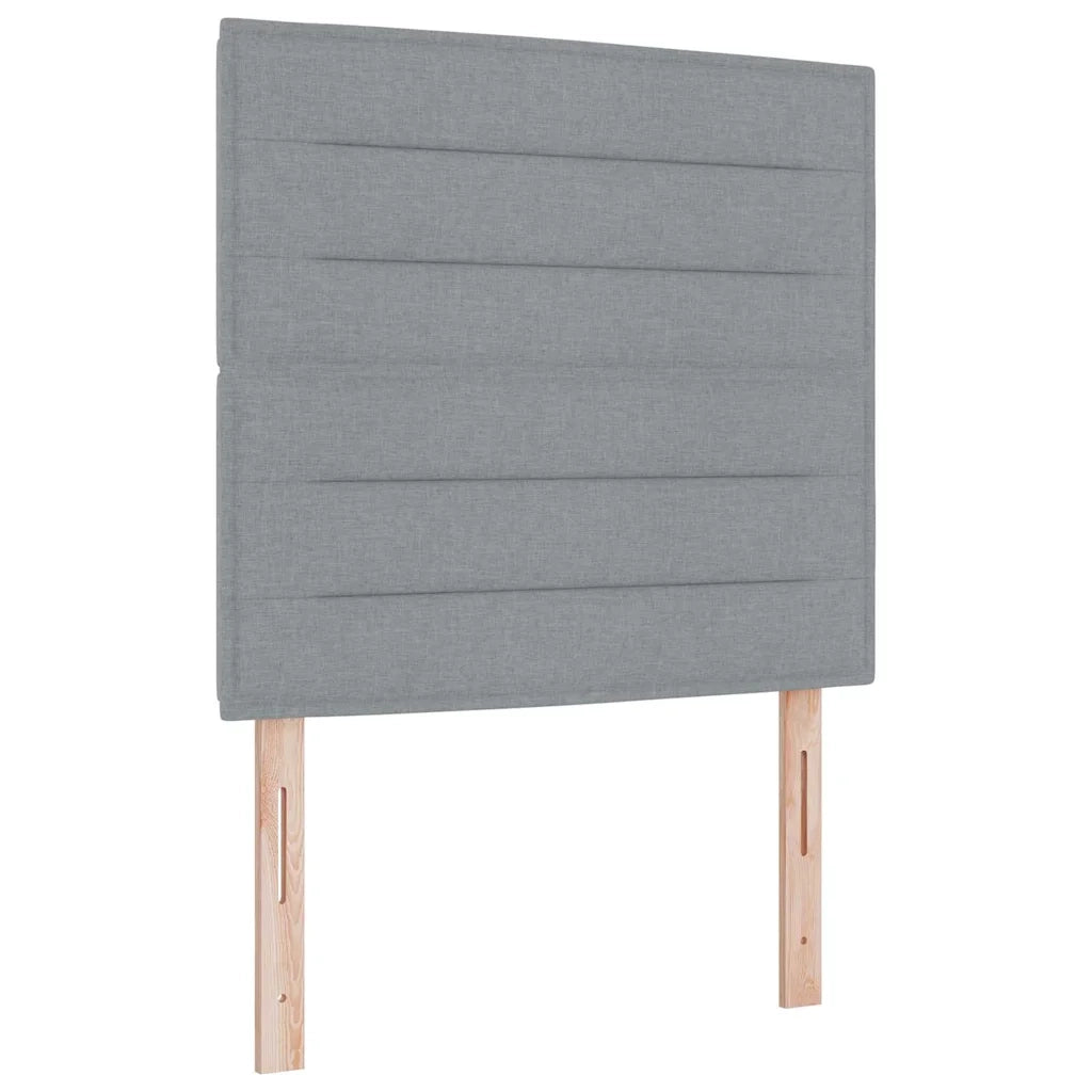 Letto a molle con materasso Grigio chiaro 200 x 100 cm Tessuto 3341567