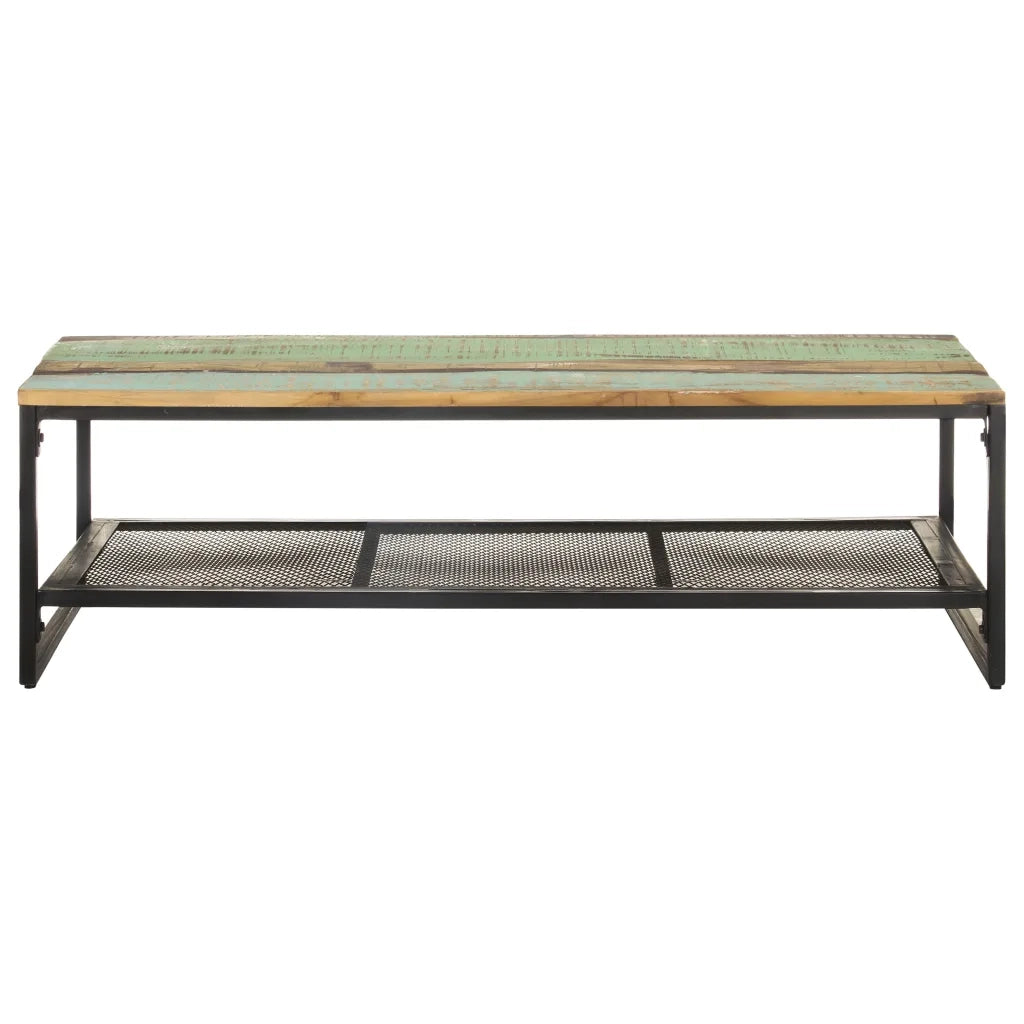 Tavolino da Salotto 110x60x35 cm in Legno Massello di Recupero 320245