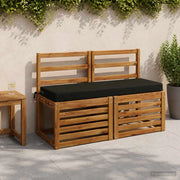Cuscini per Panchina a 2 Pezzi SOEST 2 pz 100% Poliestere Nero 949675
