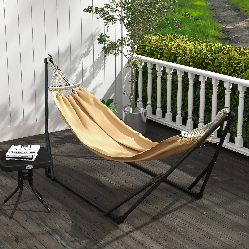 Amaca pieghevole con sospensione ¨C zephmum ¨C kaki 263x89x100 cm