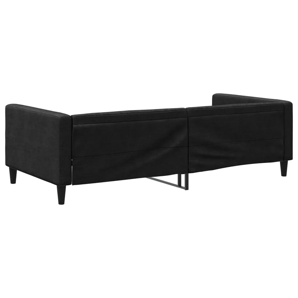 Letto da Giorno Nero 100x200 cm in Tessuto 353990