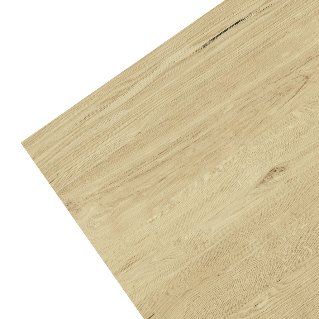 Scrivania angolare 152 x 113.5 x 76 cm, scrivania a L, 2 cassetti, ripiani regolabili, colore legno naturale e bianco