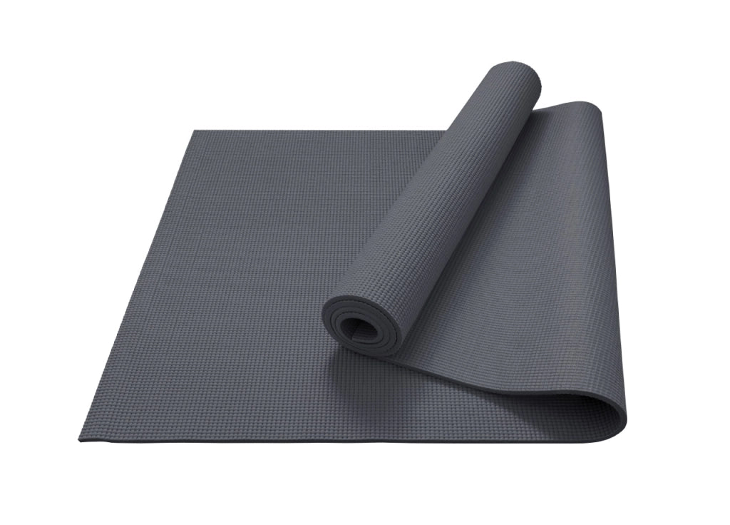 Tappetino Fitness Ammortizzante Antiscivolo 4mm Tappeto Sport Yoga Pilates - 61x173 - Grigio Scuro