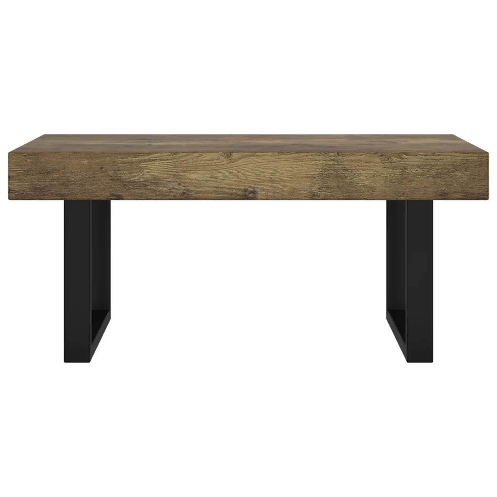 Tavolino salotto | Tavolino da caff¨¨ | Tavolino da Soggiorno Marrone Scuro e Nero 90x45x40cm in MDF e Ferro