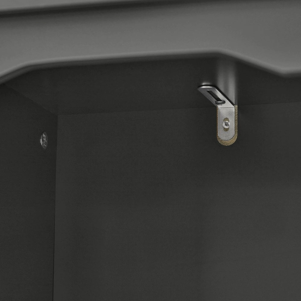 SoBuy Mobile Bagno Salvaspazio Colonna Alta con 3 Ripiani Aperti e Anta con Cassetto Mobiletto Bagno Stretto per Piccoli Spazi Armadietto Salvaspazio per Lavanderia e WC 35 x 30 x 170 cm BZR112-DG