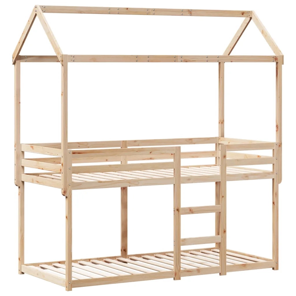 vidaXL Letto a Castello senza Materasso 90x190 cm Legno di Pino