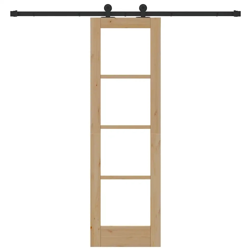 Porta scorrevole ORKDAL Naturale e Nero 61 x 198,5 cm 3332013