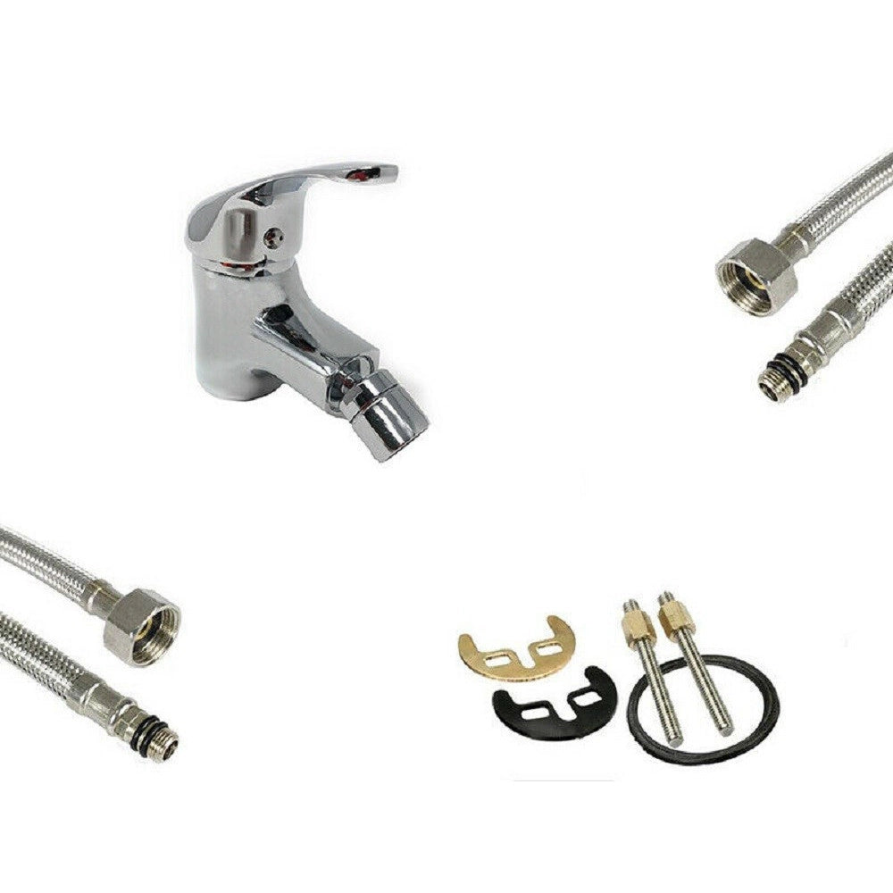 Trade Shop - Rubinetto Bidet Miscelatore Monoleva Regolabile Monocomando Bagno Cromato 69599 -