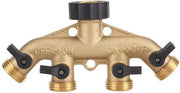 Splitter per tubi idraulici - Distributore d'acqua - Connettore per tubi - Fermo tubo per irrigazione - Tubo per giardino - Adatto per irrigazione esterna - (Fitta 3/4)