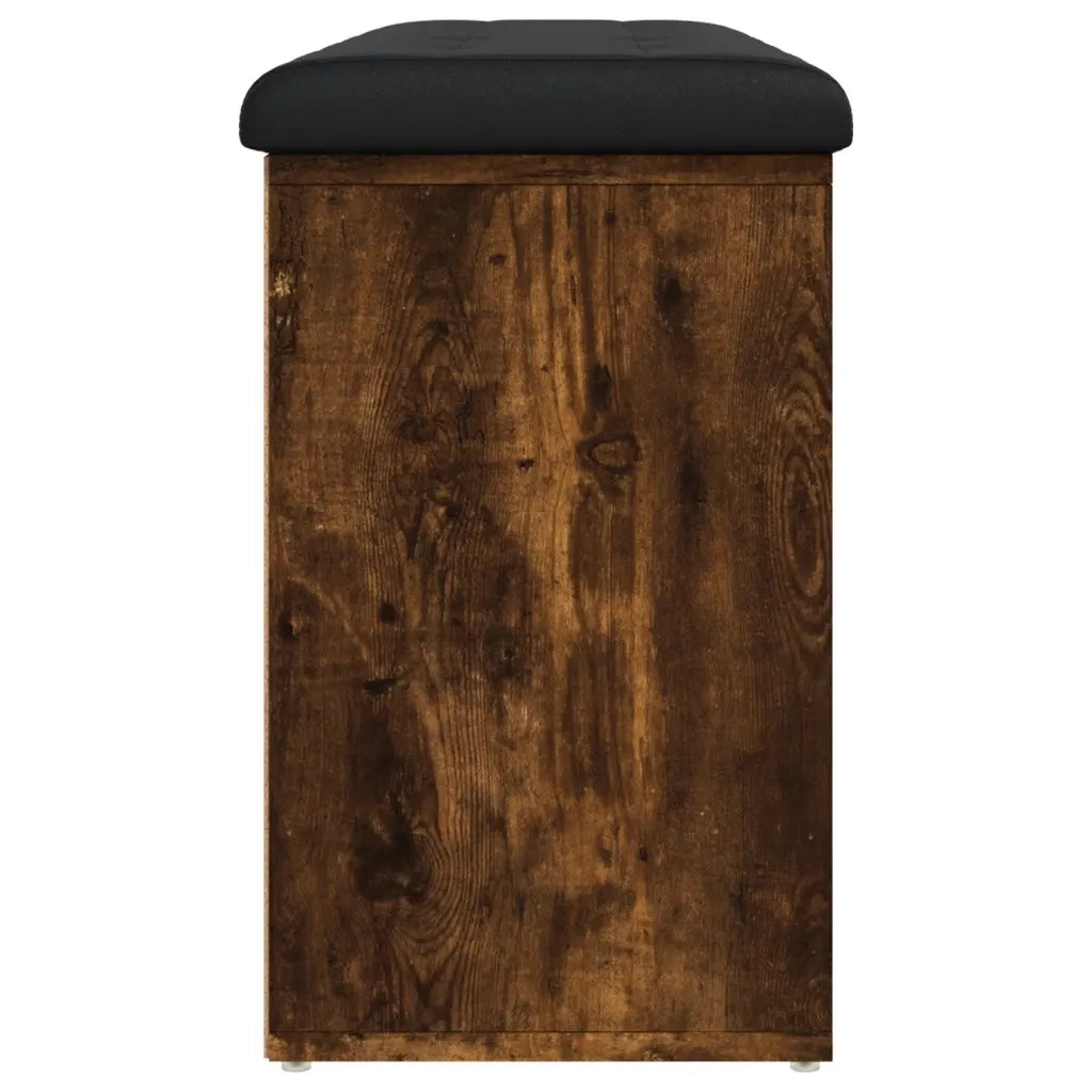 Panca Porta Scarpe-Sgabello-Panca Scarpiera Rovere Fumo 102x32x50 cm Legno Multistrato 695307