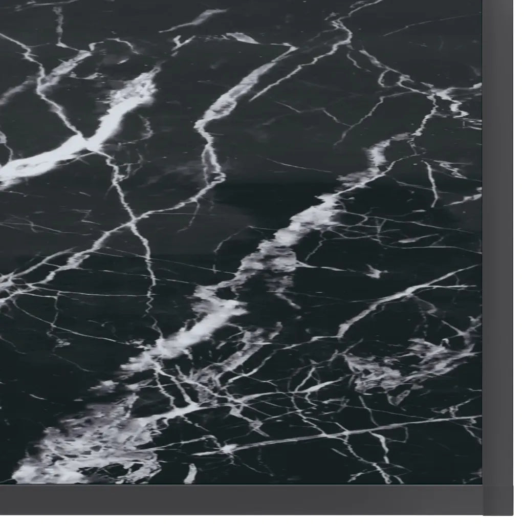 Tavolo Consolle Nero 200x35x75,5 cm in Vetro Temperato cod mxl 56063