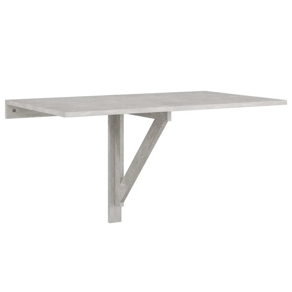 Tavolino Muro Pieghevole Grigio Cemento 100x60x56cm Multistrato CFW3206392